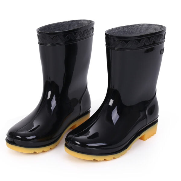 womens black rain boots